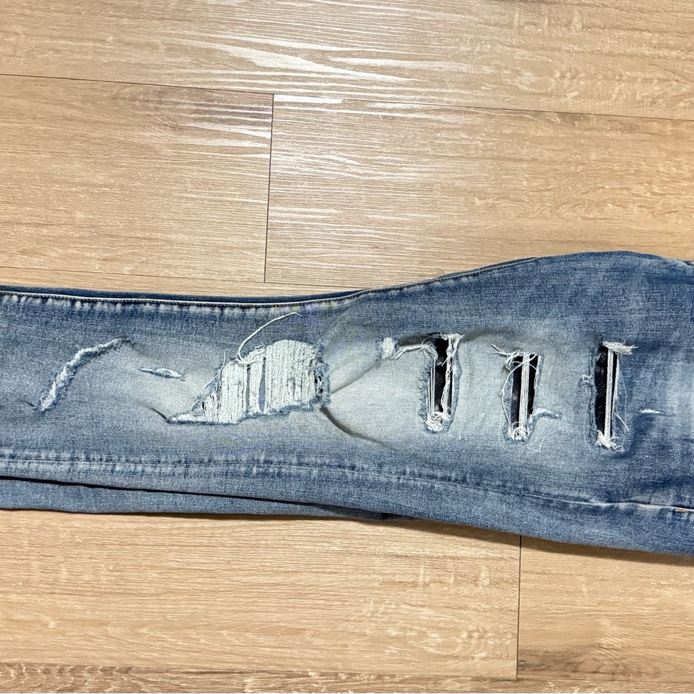 AMIRI Light Blue Denim with Black Label